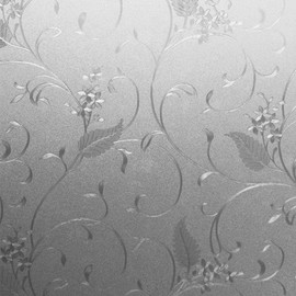 Static Cling Non-Adhesive Frosted Glass Window Film for Decorative Decals and Privacy Covering on Shower Doors and Bathroom Doors (Fujiman, 17.7'' x78.7'')