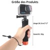 HSU Wasserdichter Einbeinstativ Schwimmender Handgriff für Go Pro Hero 12/11/10/9/8/7/6/5/4/3