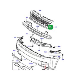 Land Rover Genuine Clip Grille Front Bumper Range Rover 2010-2012 2013-ON Range Rover Sport 2010-2013 2014-ON Set OEM LR018173