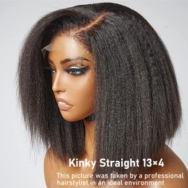Eubeauty wig (kinky st Black, 16 inch)