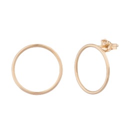 HUNTER & TROVE 14K Gold Fill Circle Minimalist Stud Earrings