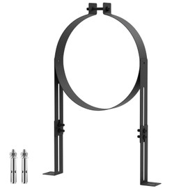 8 Inch Chimney Pipe Support Bracket, Adjustable Vent Wall Strap, Stainless Steel Stove Pipe Hanger for 8" Single Wall Pipes or 6" Double Wall Pipes