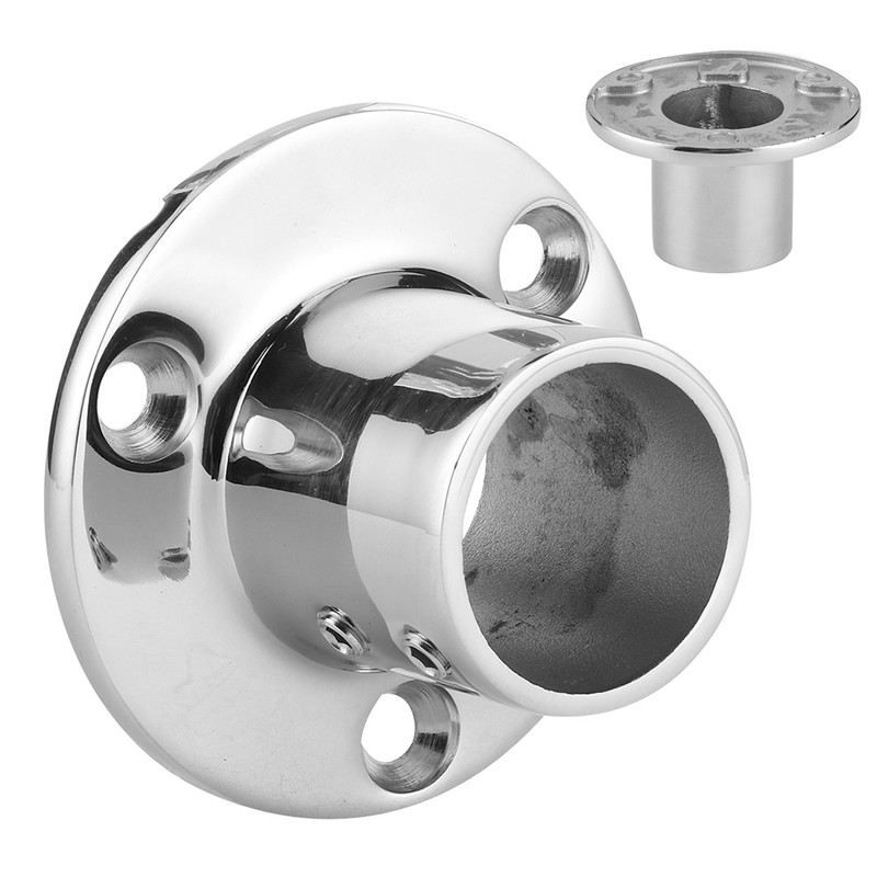 316 Stainless Steel Round Stanchion Base 90 Degree Marine Boat