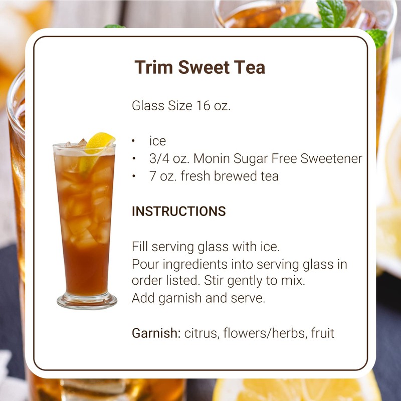 Monin - Sugar Free Sweetener, Great for Coffee, Cocktails, &