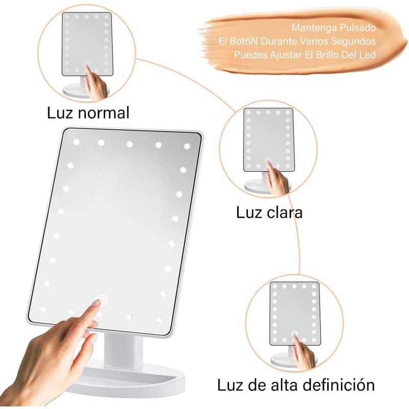 LUMEZING Espejo luz led Maquillaje de Alta definición con 22