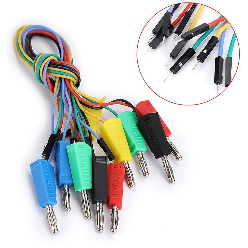 Sumnacon 10 Pcs Stackable Banana Plug to Male Jumper Wire