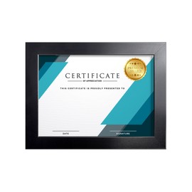 LaVie Home 8.5x11 Picture Frame, 11L x 8.5W Frame Display Pictures 6x8 with Mat or 8.5x11 Without Mat, Stable and Sturdy Black Frame and Polished Plexiglass, Horizontal and Vertical Format of The
