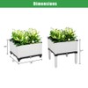 Depointer Set of 2 Raised Garden Bed for Vegetables Elevated