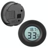 Room Hygrometer Thermometer, Mini Circular Embedded Digital LCD Moisture Temperature