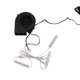 Inflatables Air Blower, Pump Fan Commercial Inflatable Bouncer Blower with 2.8m Power Cable, 3 Light Strip, House Blower Fan for Stage Props, Parties, Restaurants (US Plug