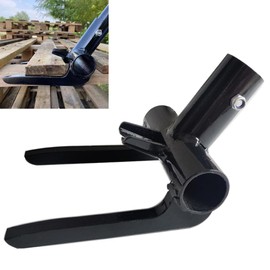 Pallet Buster Head Only, Heavy Duty Steel Tool for Wooden Pallet Removal, Industrial Breaker with Nail Puller for Removing or Tearing Down Woods, Black