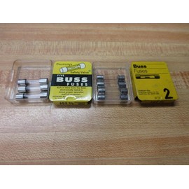Bussmann AGX-3/8 AGX Series Fuse, Fast Acting, 3/8 Amp, 250V, Glass Tube, 1/4" x 1" (Pack of 5)