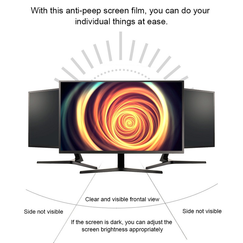 17.3in Laptop Screen Protector 16:9 AntiPeep ATM Machine Monitor Front