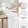 Arucxlzq 6 Pack White Gauze Cheesecloth Table Runners 10ft (35x120