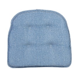 Klear Vu Omega Non-Slip Universal Chair Cushions for Dining Room, Kitchen and Office Use, U-Shaped Skid-Proof Seat Pad, 15x16 Inches, 4 Pack, 15 Wedge