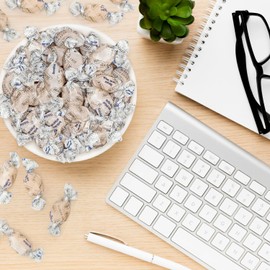 GEEOOLLAH Honey Lemon Drops - Sugar Free Menthol Lozenges with Soothing Honey Lemon Flavor, 360 Count Bulk Bag Individually Wrapped Refreshing Candy Drops