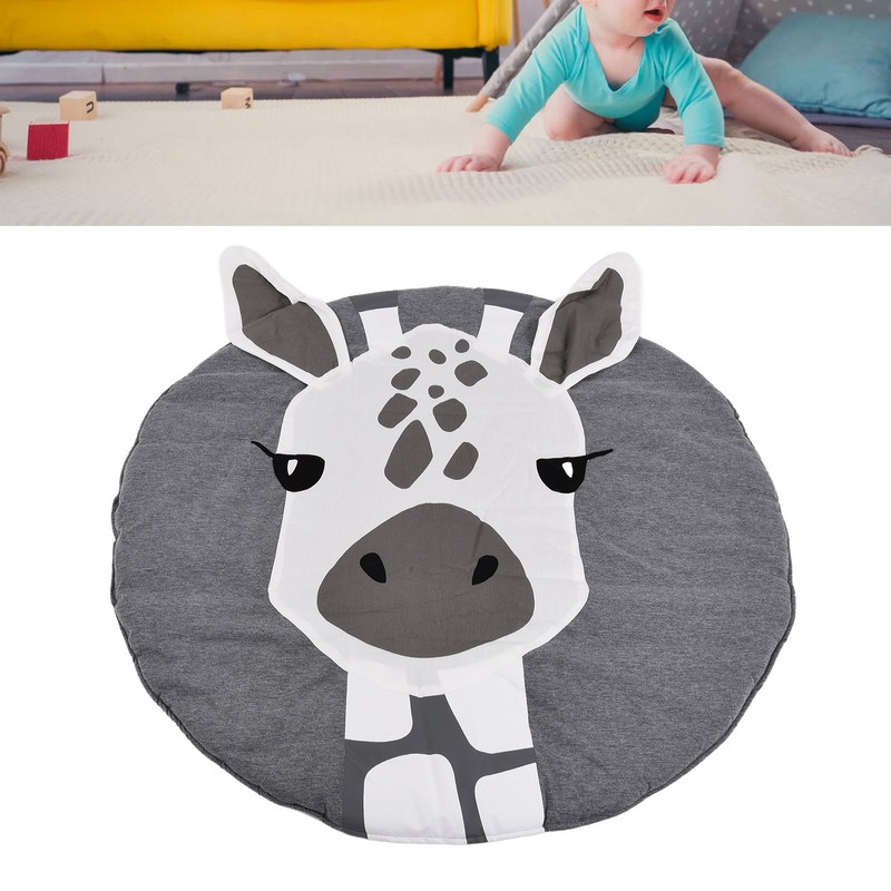 Soft Cotton Baby Play Mat Giraffe Pattern Wide Application Baby