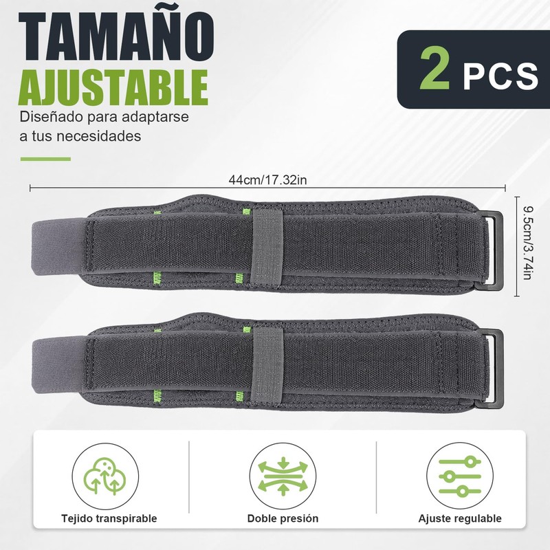 2 PCS Codera Ajustable, Codo de Tenista, Codera para Tendinitis,