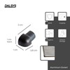 Dalsys Outer Corner for Tile Rail Aluminium (Anodised) Quarter Circle