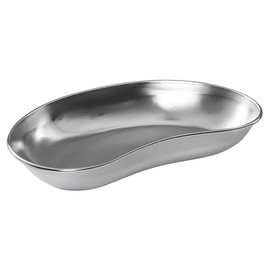 Matsuyoshi Pus Basin Stainless Steel Shallow Type Large 22cm 400CC Broad Bean Shape Tray Silver Metal Hospital Medical Instrument Surgery Procedure Extraction Pus Pus Juice Vomit Handling Vomitus