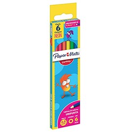 Paper Mate lápices de colores neon redondos X6