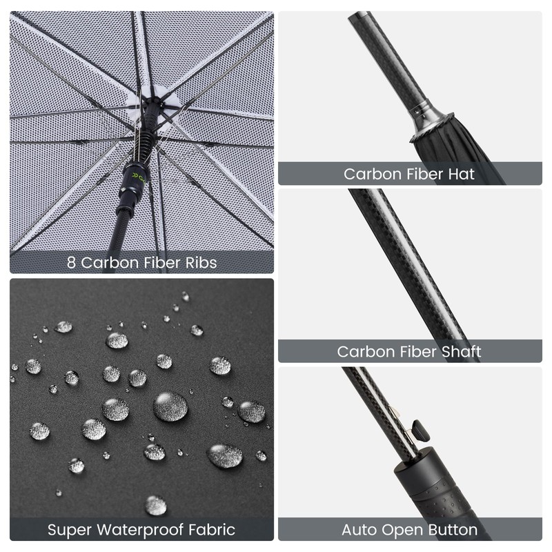 G4Free Strongest Golf Umbrella with Full Carbon Fiber, Well-constructed &