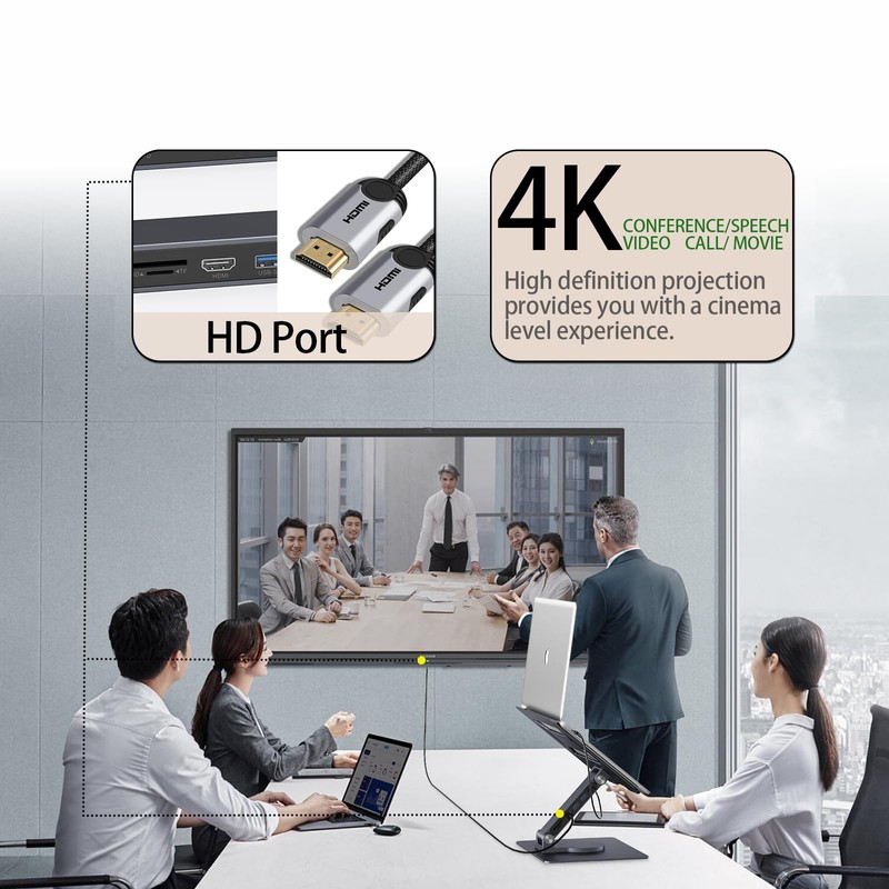 ZooGuree 7 in 1 Laptop Docking Station Stand Detachable USB