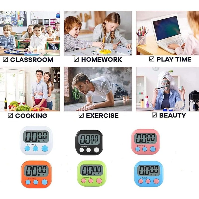 Kitchen Timer, Magnetic Digital Count up&Count down Kitchen Timers for