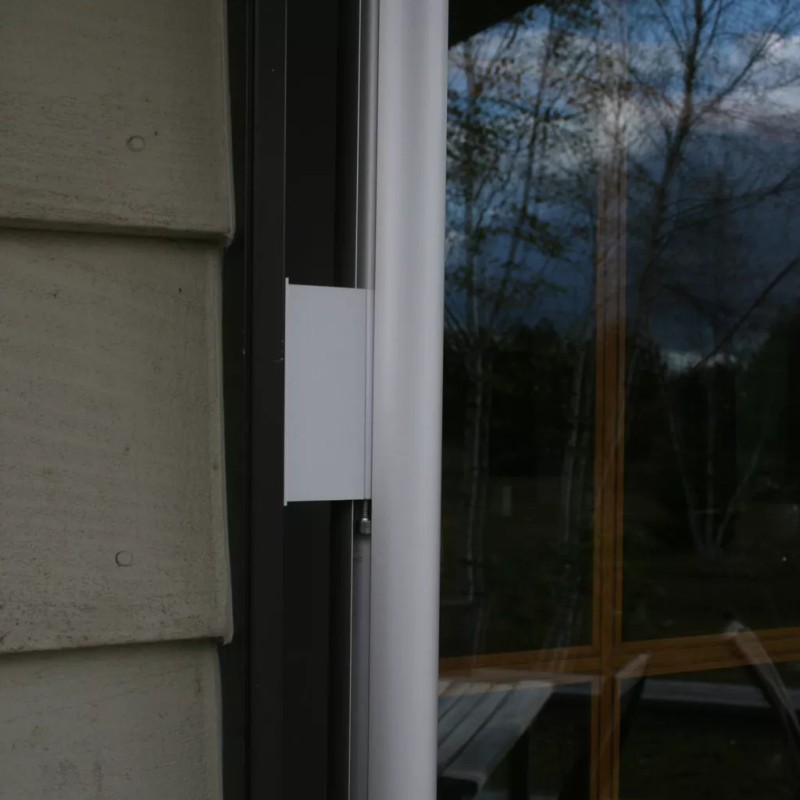 Hokco Wall Thermometer Silver Anodized Aluminum 18.5 inch tall