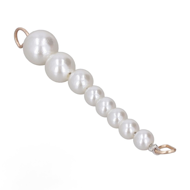 10Pcs Pearl Shoe Chains Polished ABS Resin Metal Buckle Widely