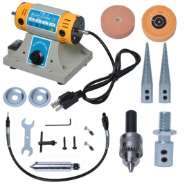 Haqqi TM-2 Jewelry Rock Polishing Buffer Machine Bench Lathe Polisher Kit Rock Tumbl