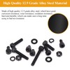 Sutemribor M3 Screw Nut Washer Set Black 565pcs M3 x