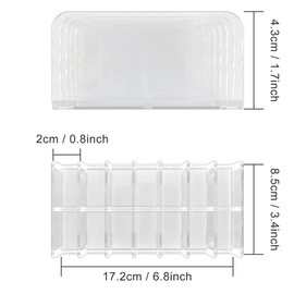 Makeup Storage, Eyeshadow, Storage, 7 Dividers, Eye Shadow, Cosmetics Storage, Acrylic, Tabletop, Makeup Box, Storage Box, Transparent, Storage Case, Acrylic Stand, Accessory Storage, Stand, 7 Compartments, Small Size