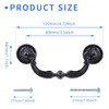 Moicstiy 4 Pack Antique Drop Drawer Pull, 3.5 Inch Hole
