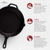 Cuisinel Cast Iron Skillet - 12"-Inch Frying Pan with Assist