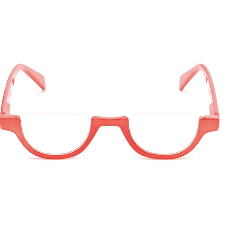 The Shay Colorful Semi-Rimless Half Reader Reading Glasses, 2.75 Red
