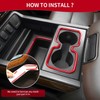 PDKLIN for Silverado Center Console Storage Bin Trim & Cup