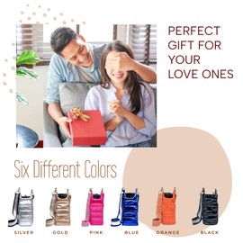 LESCATO Original Crossbody Water Bottle Bag/Water Bottle Holder Bag/Quilted Puffer Tote Tumbler Holder with Pockets for Phone & Accessories/For walking, hiking, workout/BEST GIFT for woman (Gold)