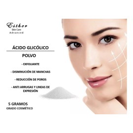 Esther Skin Care Advanced Polvo Ácido Glicólico 5 Gramos Grado Cosmético