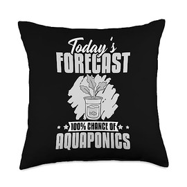Aquaponic System Fish Tank Aquarium Gardening Plants Throw Pillow, 18x18, Multicolor