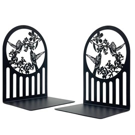 Book Ends, Hummingbird Bookends for Shelves, Decorative Book Ends for Heavy Books, Non-Skid Book Shelf Holder to Hold Books for Office, Home, Library, School Use (Hummingbird)