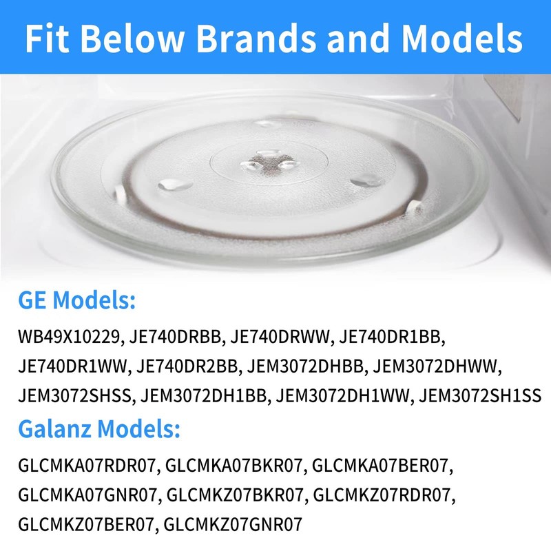 9.6" Microwave Plate Replacement Microwave Glass Turntable Plate for LG,