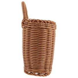 OKUMEYR Hanging Basket for Doors Made of Rattan Boho Round Baskets Wicker Basket Storage Baskets Hanging Organiser Basket Hanging Storage Holder Wall Mounted Hanging Basket