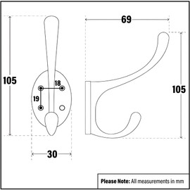 Redsia 10 Pack Cast Iron Hooks, 4'' Tall Antique Wall Hooks, Heavy Duty Coat Hooks with Mounting Hardware, Farmhouse Decorative Hooks for Bags, Hats, Towels, Clothes