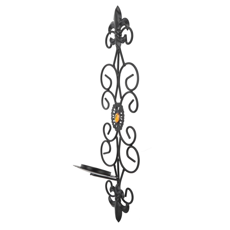 Wall Candle Holders Retro Diamond Encrusted Candlestick for Living Room