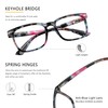 LAMBBAA Vintage Square Progressive Multifocal Presbyopic Glasses, Photochromic Gray Sunglasses