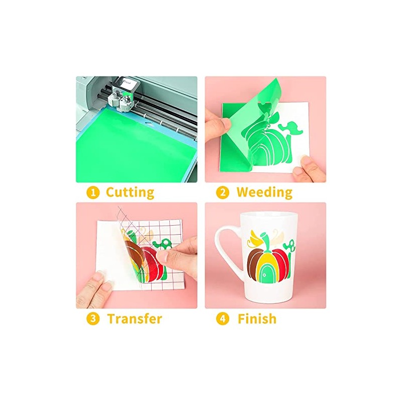 Huaxing Matte Blue Permanent Vinyl for Cricut, 12" x 50FT