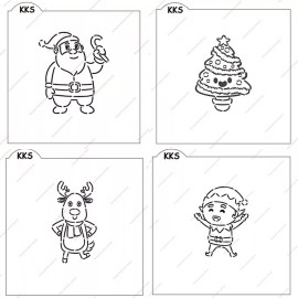 Krazy Kreationz Sweets Paint Your Own Cookie Christmas Stencil Set/PYO/Reusab