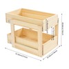 Pull Out Cabinet Organizer, 2 Tier Drawer Shelf with Full