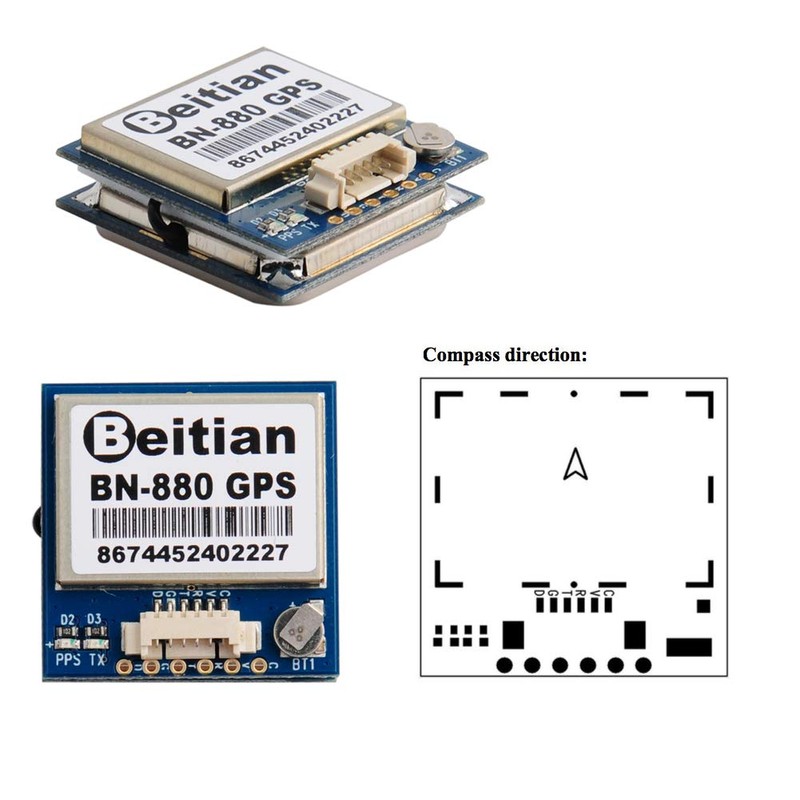 DIYmalls BN-880 GPS Module with Flash HMC5883 Compass Glonass Beidou